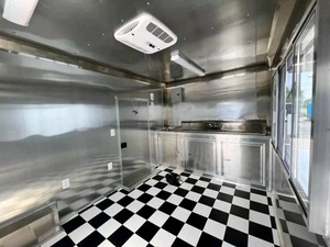 Remorque de camion de cuisine mobile en aluminium, 4,8 m, boîte carrée, cuisine extérieure intégrée, chariot de cuisine - Product Image 3