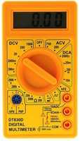 MM1NDW 220VAC Voltmeter Mini Fase Tunggal Pengukuran Arus DC Layar LED Penggunaan Industri Warna Kuning Kelas 1.5 Voltmeter Mobil