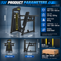 Machine de musculation commerciale inclinée pour la musculation des pectoraux, en acier thermolaqué haute résistance BN
