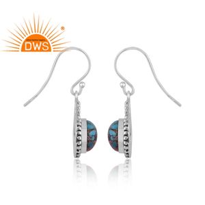 Nueva llegada de plata esterlina oxidada Mojave cobre púrpura ostra turquesa piedra preciosa pendiente colgante fabricante de joyería personalizada - Product Image 4