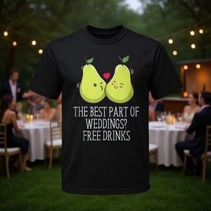Camiseta sin mangas con la frase 'La mejor parte de las bodas es beber' para bebedores de bodas - Product Image 3