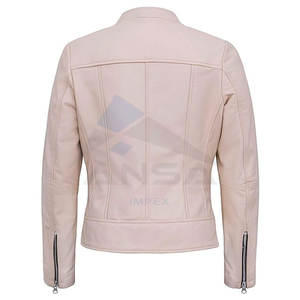 Veste en cuir pour femmes, en cuir d'agneau véritable, élégante, veste en cuir de moto, vêtements de moto et de motard haut de gamme pour femmes - Product Image 6