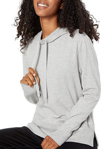 Women's 100% Cotton Winter Printed Long Sleeve Hooded <b>T</b>-<b>Shirts</b> <b>Hoodies</b>-Loose Fit Solid Design - Product Image 4