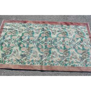 พรมตุรกีวินเทจสีเขียวคลาสสิคพรมปูพื้นขนาดใหญ่36x66ฟุตแบนสานลายโถงทางเดินสำหรับตกแต่งห้องนั่งเล่น - Product Image 3