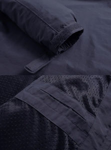 Veste coupe-vent en toile respirante pour homme, imperméable, à capuche, zippée, col montant, plusieurs poches, pour la randonnée et la ville - Product Image 5