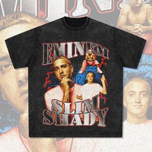 Personnalisé 2024 Vintage Boxy Acid T-Shirt pour Hommes 220 GSM Stonewashed Cotton Surdimensionné Plain Doux 100% Cotton DTG Print Snow Washed - Product Image 5