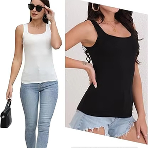Débardeurs décontractés sans manches à col carré pour femmes sous-vêtements tricotés respirants pour femmes avec logo personnalisé courte longueur - Product Image 2