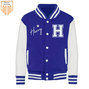 Alta calidad logotipo personalizado bordado Diseño nueva fábrica al por mayor de los hombres Varsity chaqueta de béisbol cierre de cremallera OEM chaqueta de Bombardero - Product Image 2