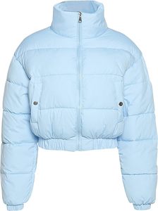 Chaqueta acolchada recortada para mujer, abrigos, abrigos de invierno con logotipo personalizado, cuello levantado, impermeable - Product Image 4