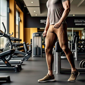 Entraînement Fitness porter taille élastique Legging hommes couleur unie athlétique couche de Base Compression Leggings pantalon hommes - Product Image 3