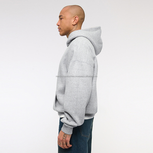 Chándal corto de lana en blanco de gran tamaño Sudaderas y sudaderas de hombre de peso pesado - Product Image 6