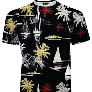 Camiseta Unisex Sublimada con Logotipo Personalizado OEM, Transpirable, de Secado Rápido, Sensación de Algodón, Diseño de Sublimación Completa, Impresión de Alta Calidad - Product Image 1