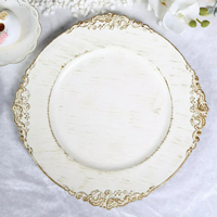 Assiettes de chargeur de couleur verte élégantes de vente chaude pour le dessus de table de restaurant et les assiettes de gâteau de dîner de mariage