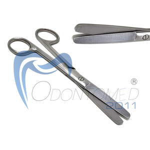 Ciseaux chirurgicaux médicaux Odontomed 2011 ODM-02-14E 5 1/2" à lame arrondie en acier inoxydable Classe I certifiés CE - Product Image 2