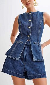 เซตผ้ายีนส์ลำลองของผู้หญิงเสื้อแจ็คเก็ตมีกระดุมลายพื้นสำหรับฤดูหนาวสินค้าขายดี - Product Image 5