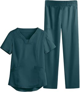 Uniformes de docteur en soins infirmiers Dernier ensemble de gommages de haute qualité Uniforme d'infirmière Costume de luxe pour femme OEM Logo et design personnalisés - Product Image 4