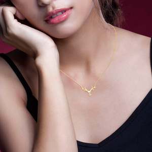 สร้อยคอเงินแท้ประดับเซอร์คอนทรงกลมรูปเขากวางเจลิยา - Product Image 6