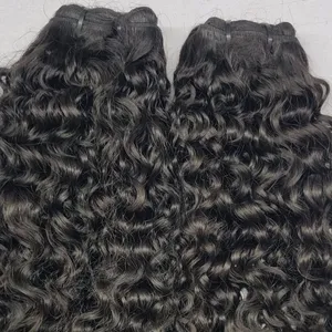 100% pure raw Indian natural curly unprocessed hair extension for best price