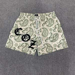 Shorts d'entraînement en toile de coton pour hommes, respirants, à séchage rapide, avec motif floral imprimé, décoration vintage, personnalisables - Product Image 5
