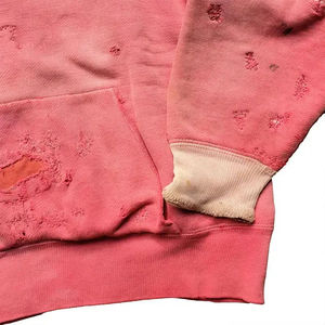 Sudadera con capucha desgastada Lavado con ácido Parche personalizado Aplique Bordado Diseño Su texto Logo Sudaderas con capucha de gran tamaño - Product Image 5