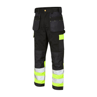 Pantalon de travail cargo de haute qualité en polycoton réfléchissant, respirant, anti-plis, grande taille, pour la construction