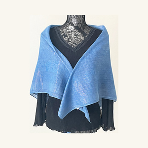 Inde Designer de luxe dames hiver traditionnel écharpes châle Logo personnalisé pur cachemire lurex bordure longue écharpe d'hiver de luxe - Product Image 6