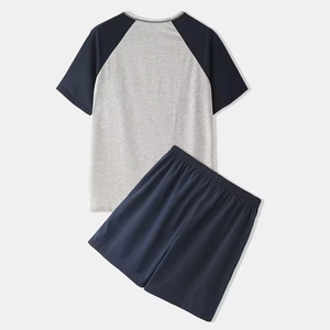 Conjunto de camiseta y pantalón corto personalizado para hombre, camisetas de manga corta a la moda de verano de 2 piezas, conjunto informal tejido de tela personalizada de alta calidad - Product Image 2