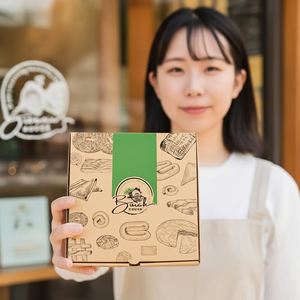 Caja de Pizza de Papel Kraft Ecológica Premium, Apta para Microondas y Reciclable, Envase Seguro para Alimentos para Pizza Caliente para Llevar - Product Image 6