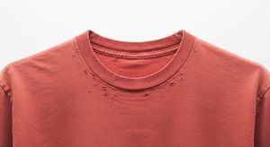เสื้อยืดเจอร์ซีย์สีแดงล้วน ผู้ชาย ผ้าฝ้าย 100% ทรงปกติ แขนสั้น คอกลม เสื้อเปล่า สตรีทแวร์ ลำลอง - Product Image 5