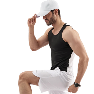 Custom Undershirt Tank <b>Top</b> Solid <b>Black</b> Seamless Tank <b>Top</b> Sports Fitness Unisex Made Breathable Spandex <b>Mesh</b> Size XL Print - Product Image 3