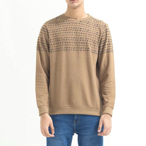 2025 usine directe haute qualité Polyester/coton français blanc sweat à col rond pour hommes plaine teint automne utilisation personnalisée - Product Image 1