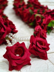 Ensemble de guirlande artificielle de mariage de 2 pièces Varmala pour la mariée marié Rose Haar pour l'honneur d'invité de mariage Nikah Haar Sikh Milni Mala - Product Image 3