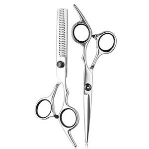 Vente en gros Ensemble de ciseaux de maquillage en acier inoxydable poli Emballage personnalisé avec lames fines droites - Product Image 1