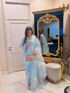 2025เสื้อผ้าลำลองสามชิ้นแบบย้อนกลับได้รับความนิยมมากที่สุดเสื้อฝรั่งเศสผู้หญิงปักลาย kurta/kurti ทุกฤดูกาลส่งออก Zain - Product Image 6