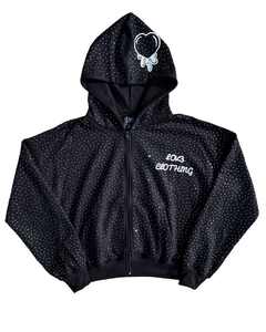 Sudadera con capucha para hombre, personalizada, al por mayor, estilo vintage, con lavado ácido, desgastada, con bolsillos, con cremallera, de gran tamaño, de tejido grueso, con diseño de araña - Product Image 5