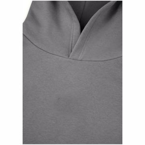 เสื้อฮู้ดดี้ผู้หญิงทรงหลวม แขนยาว ผ้าฝ้ายฟลีซ 100% ระบายอากาศได้ดี แห้งเร็ว มีโลโก้ด้านหน้า สไตล์ลำลองสำหรับฤดูหนาว - Product Image 5