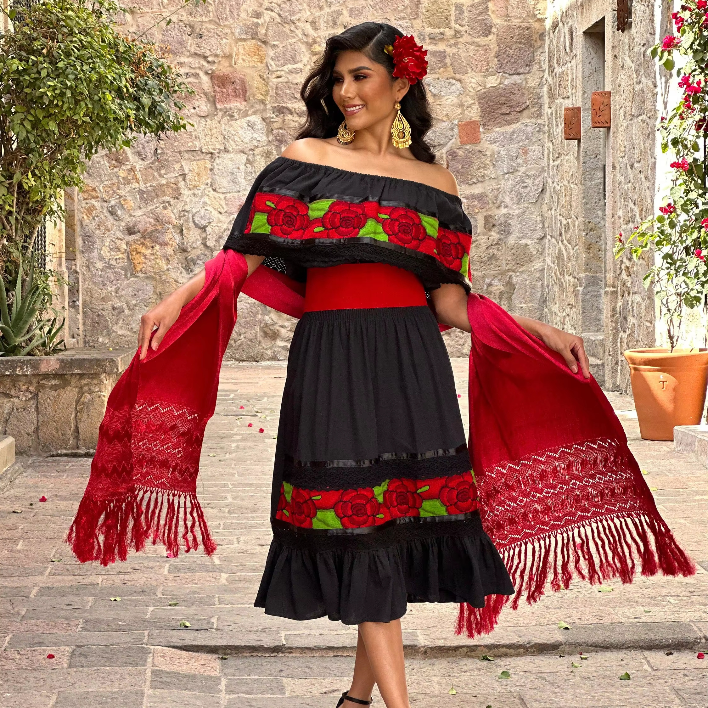 mexican off the shoulder dress Black Dress Mexican Style Off The Shoulder Dress Off Shoulder Ball Gown  Stunning Mexican Quinceanera Dress
