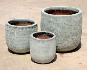 [Jason] Fuente de agua antigua de cerámica Atlantis | Macetas rústicas de chorro de arena, jarrón de suelo grande, maceta de jardín al aire libre - Product Image 6