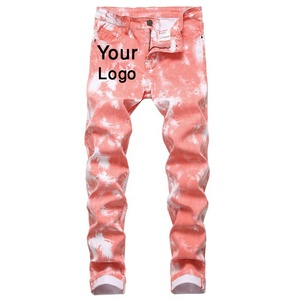 بنمط عتيق بنطلونات مخصصة جينز جينز جينز مرقع للرجال سروال مضلع مورد بنجلاديش - Product Image 3