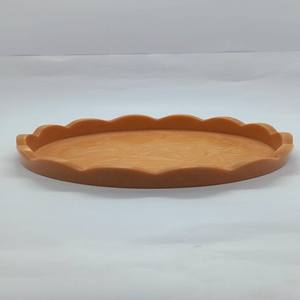 Classic Handmade Resin Single Tier <b>Tray</b> for Serving Tableware Beverages Snacks Sustainable Home Decor for Living Room <b>Kitchen</b> - Product Image 6