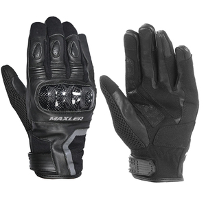 Gants de moto en cuir pour homme, courts, pour la course, compatibles écran tactile, pour motocross et cross-country - Product Image 1