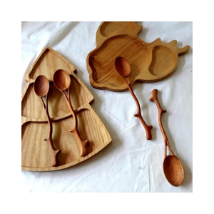 Producto caliente Utensilios de cocina de teca de madera natural para cocinar Regalo ecológico Cucharas de madera Utensilios de cocina de madera sostenibles - Product Image 4