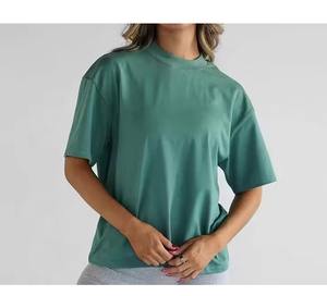 T-shirts lourds pour femmes t-shirt décontracté pour femmes t-shirt surdimensionné femmes respirant 100% coton tissu - Product Image 4