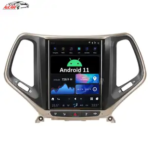 AuCAR Máy Phát Đa Phương Tiện Android 11 10.4 Inch Máy Phát Dvd Xe Hơi Phong Cách Tesla Máy Phát Thanh Xe Hơi Định Vị GPS Cho Jeep Cherokee 2014-2020