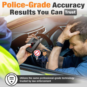 <span class=keywords><strong>Alcootest</strong></span> électrochimique supérieur 300mAh Rechargeable haute précision testeur d'alcool OLED testeur d'haleine avec alarme 3 couleurs - Product Image 2