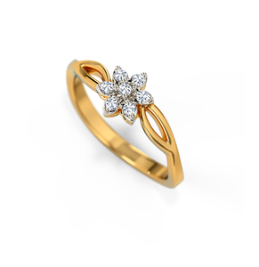 แหวนเพชรทรงกลม 0.70 กะรัต ดีไซน์ดอกไม้ สวยหรู โรแมนติก เพชรเลี้ยงในห้องปฏิบัติการ เหมาะสำหรับงานแต่งงาน งานเลี้ยงฉลองครบรอบ - Product Image 1