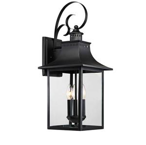 Applique murale carrée en métal en laiton AK revêtue de poudre noire finie avec du verre pour la décoration intérieure/décoration extérieure - Product Image 5