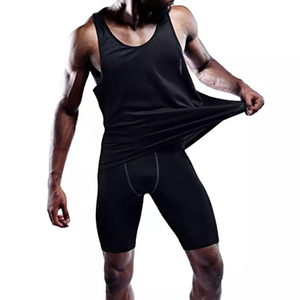 Conjunto de ropa deportiva de marca personalizada para hombre, conjuntos cortos informales de alta calidad y camisetas para fitness de verano - Product Image 2