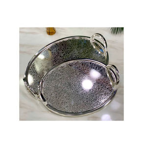 การออกแบบที่ยอดเยี่ยมโลหะถาดเสิร์ฟอาหารขนมหวานแสดงตกแต่งบ้านบนโต๊ะอาหารถาดตกแต่งในราคาที่น่าสนใจ - Product Image 3