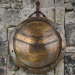 Escudo de armadura del rey espartano auténtico de alta calidad inspirado en la película de 300 y los guerreros griegos medievales Fabricación India original - Product Image 4